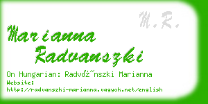 marianna radvanszki business card